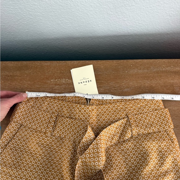 Sézane Jacquard Susie Gold Women's Pants - Picture 6 of 8